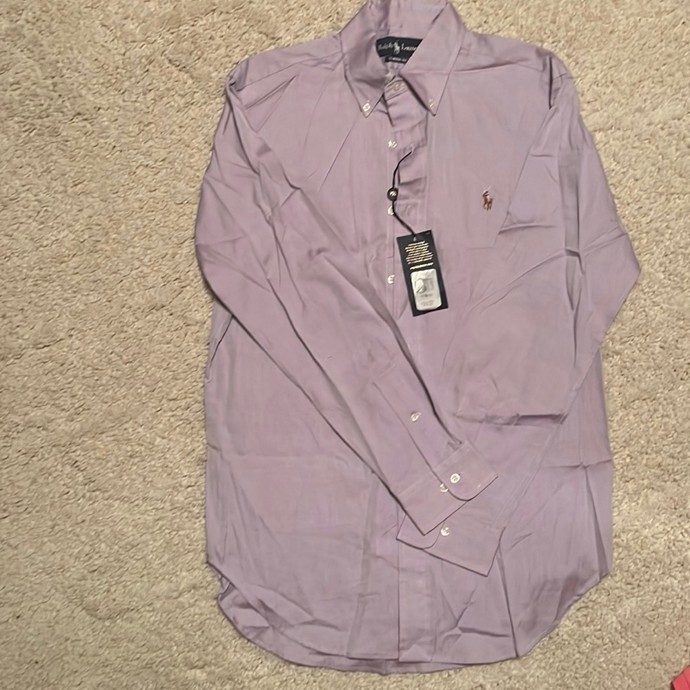 Mens purple button up shirt